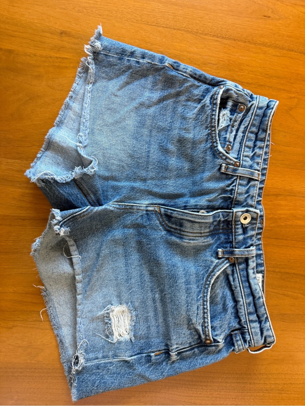 Rag n Bag Distressed Blue Denim Women's Shorts